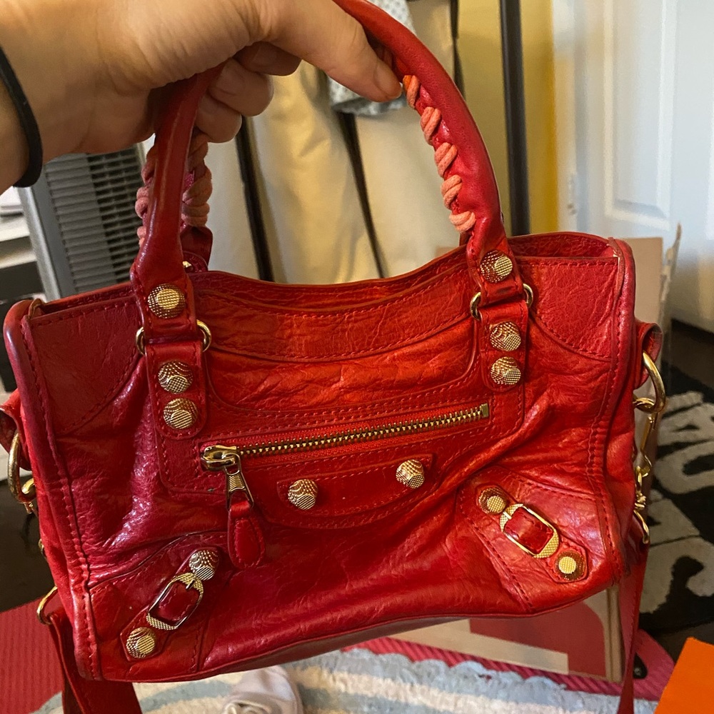 Balenciaga mini city red